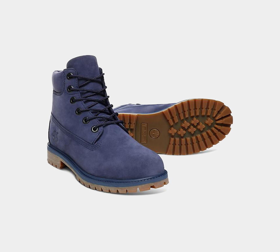 Timberland 6 Inch Premium Womens Patrioit Blue Boots Waterproof Lace Up UK 3-6.5