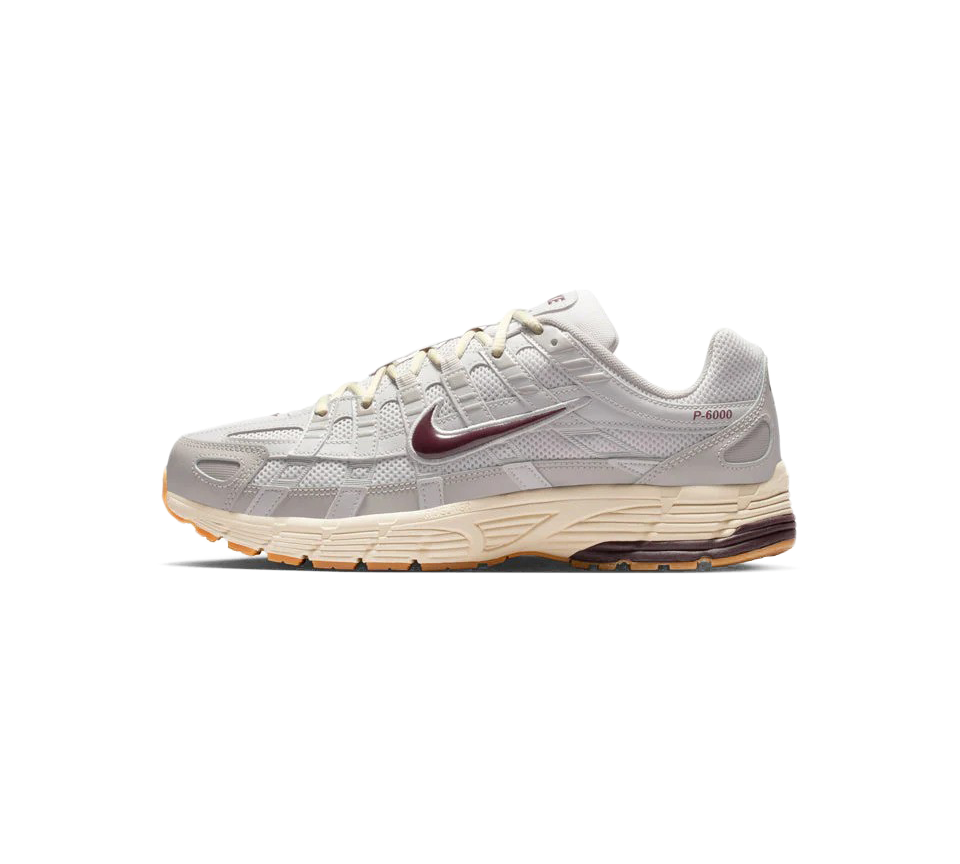 Nike P-600 Trainers Grey Burgundy Lace Up Sneakers UK 6-12