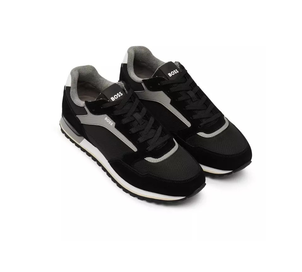 Hugo Boss Parkour L Runn Sdnyt Mens Trainers Shoes Dark Blue & Charcoal UK 7-12