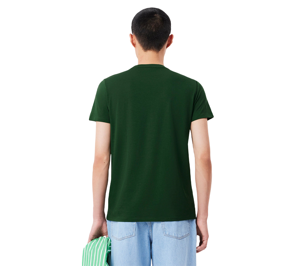 Lacoste Pima Cotton T-Shirt Mens Black White Blue Green Crew Neck Tee UK S-2XL