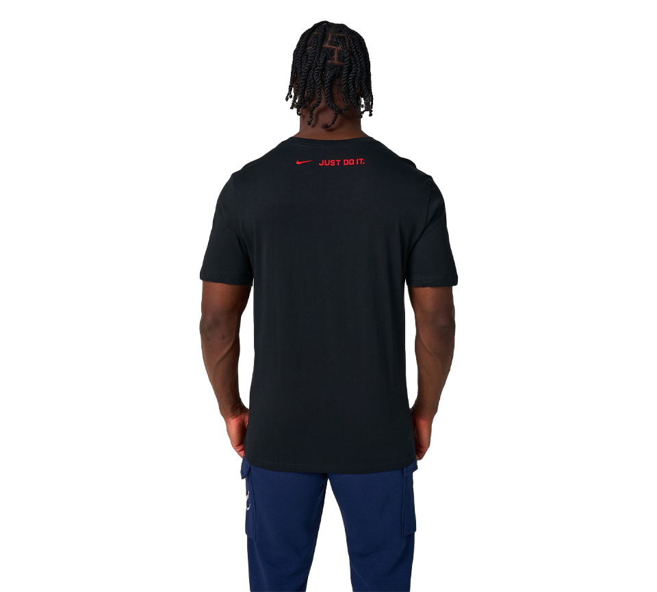 Nike Air Swoosh T Shirt Mens Casual Black and White Crew Neck Short Sleeve Tee UK S-2XL