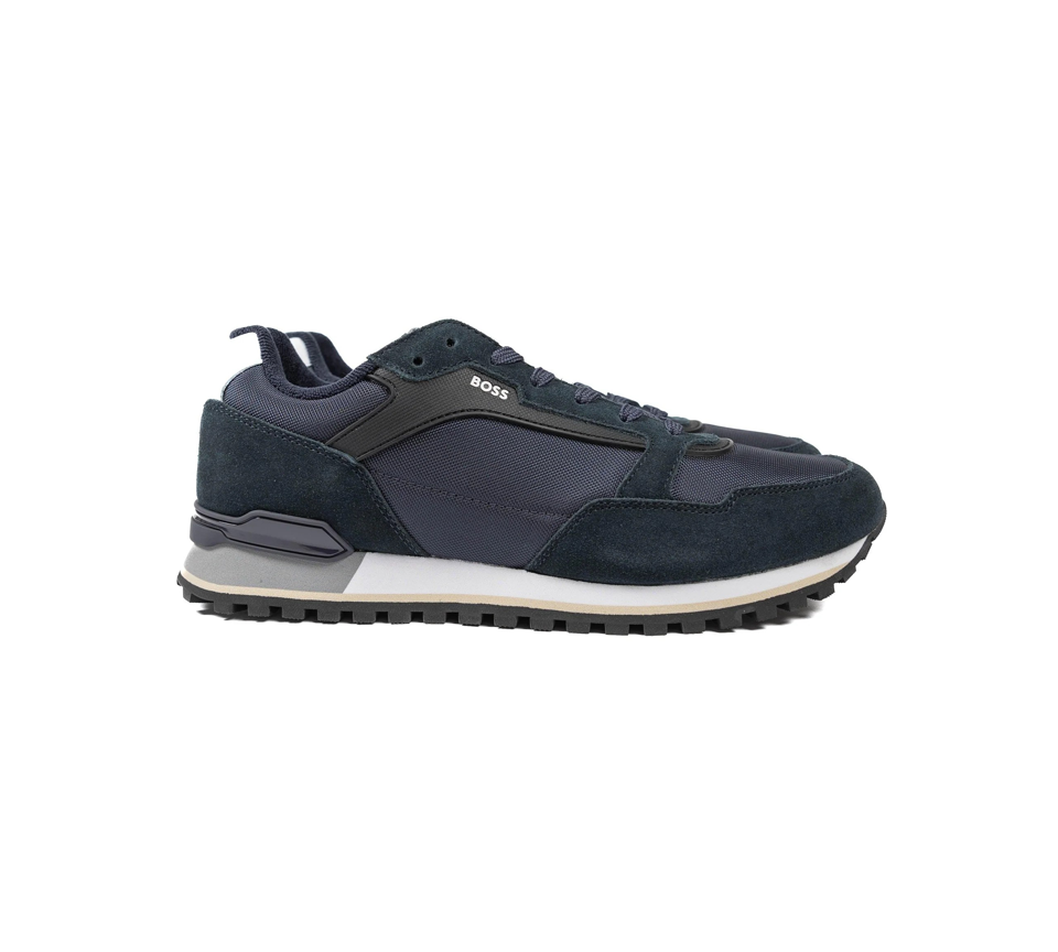 Hugo Boss Parkour L Runn Sdnyt Mens Trainers Shoes Dark Blue & Charcoal UK 7-12