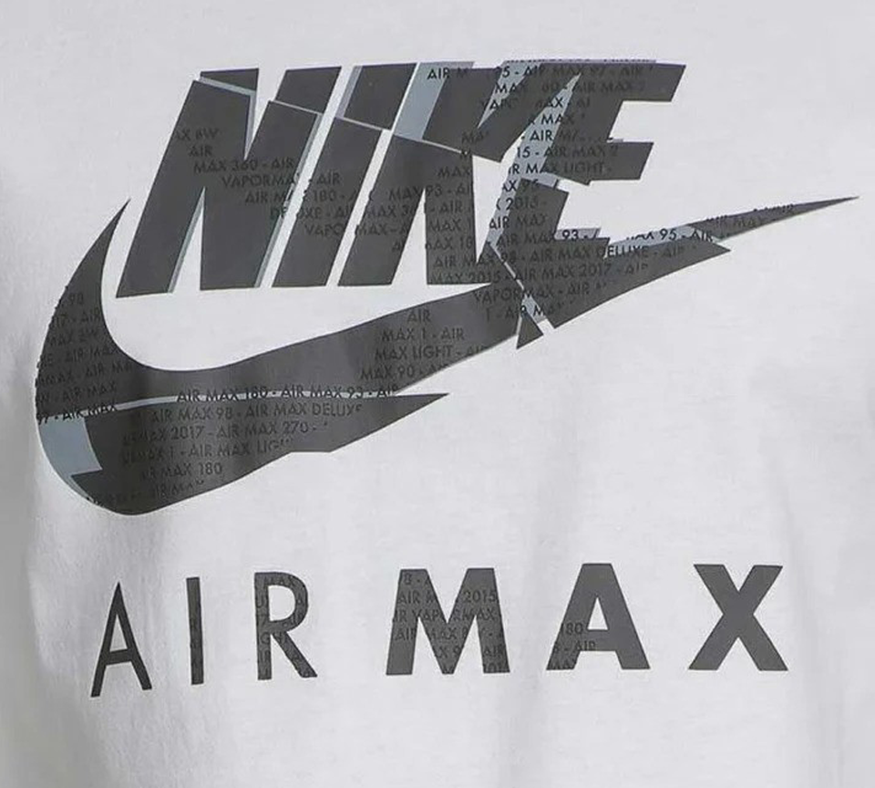 Nike Air Max Graphic Casual T-Shirts Black & White Mens UK S-XL
