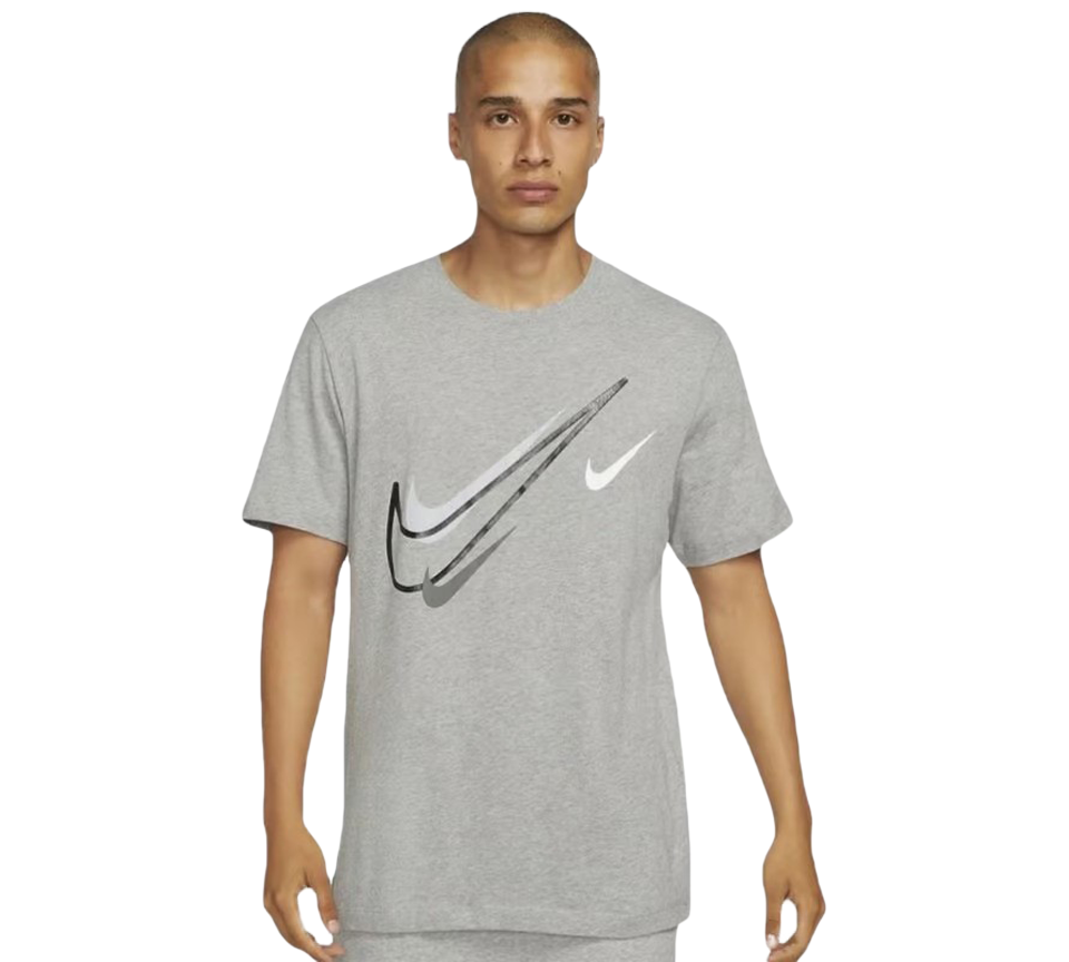 Nike Sportswear Short Sleeve Swoosh Logo T-Shirt Mens White Black Grey Navy Casual UK S-2XL