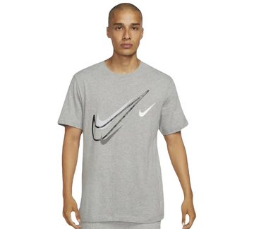 Nike Sportswear Short Sleeve Swoosh Logo T-Shirt Mens White Black Grey Navy Casual UK S-2XL