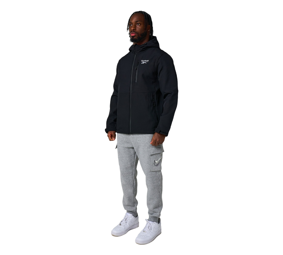Reebok Soft Woven Shell Jacket Black UK S-2XL