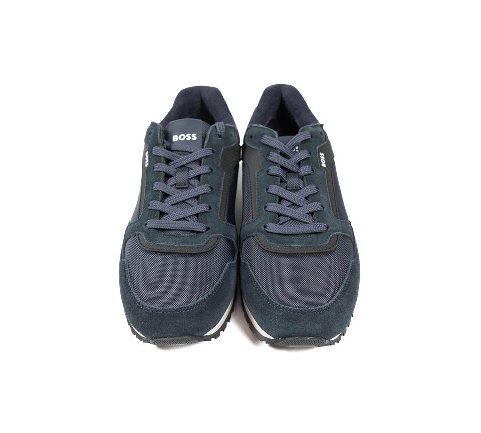 Hugo Boss Parkour L Runn Sdnyt Mens Trainers Shoes Dark Blue & Charcoal UK 7-12