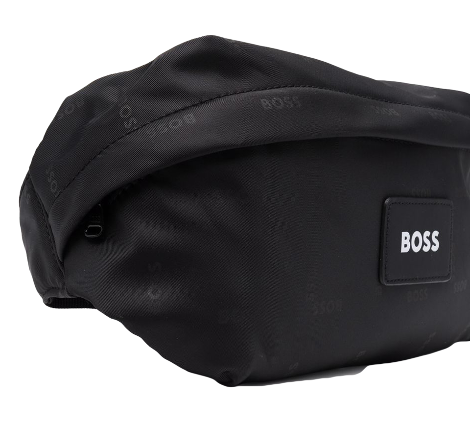 Hugo Boss Logo-Patch Belt Bum Bag Black Navy Blue
