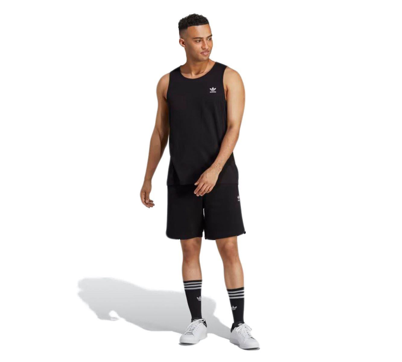 Adidas Trefoil Essentials Shorts Mens Black Cotton Sports Shorts - XS-2XL