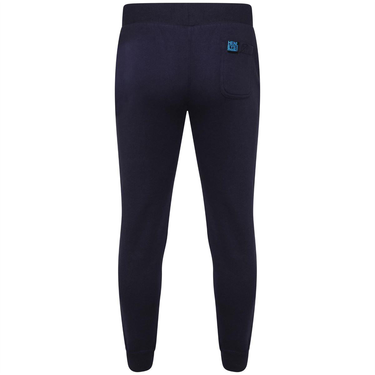 Henleys Mens Slim Fit Joggers Pant Navy - L-XL