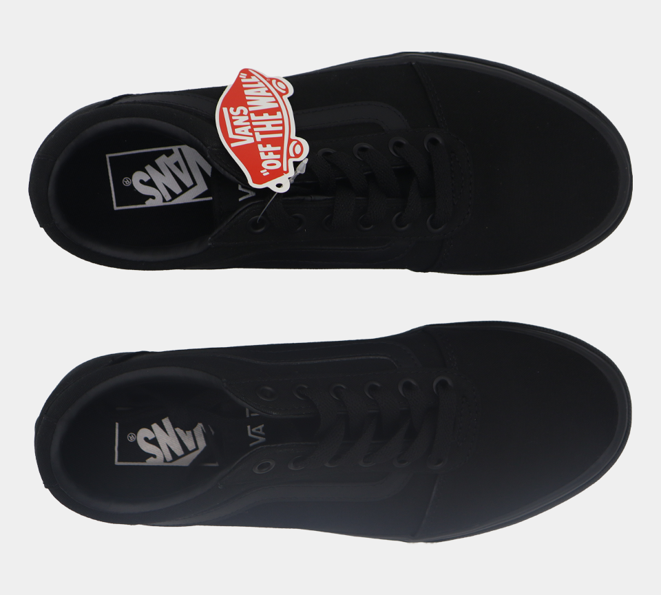 Women's Vans Ward Canvas VN0A3IUN1861 Classic Skate Shoes Black UK 3-8