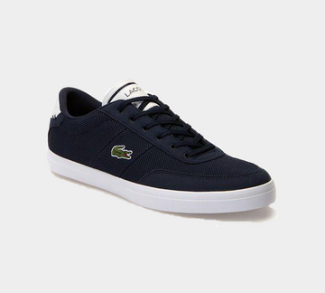 LACOSTE COURT-MASTER CAM NAVY/WHITE CANVAS TRAINERS UK 6-11