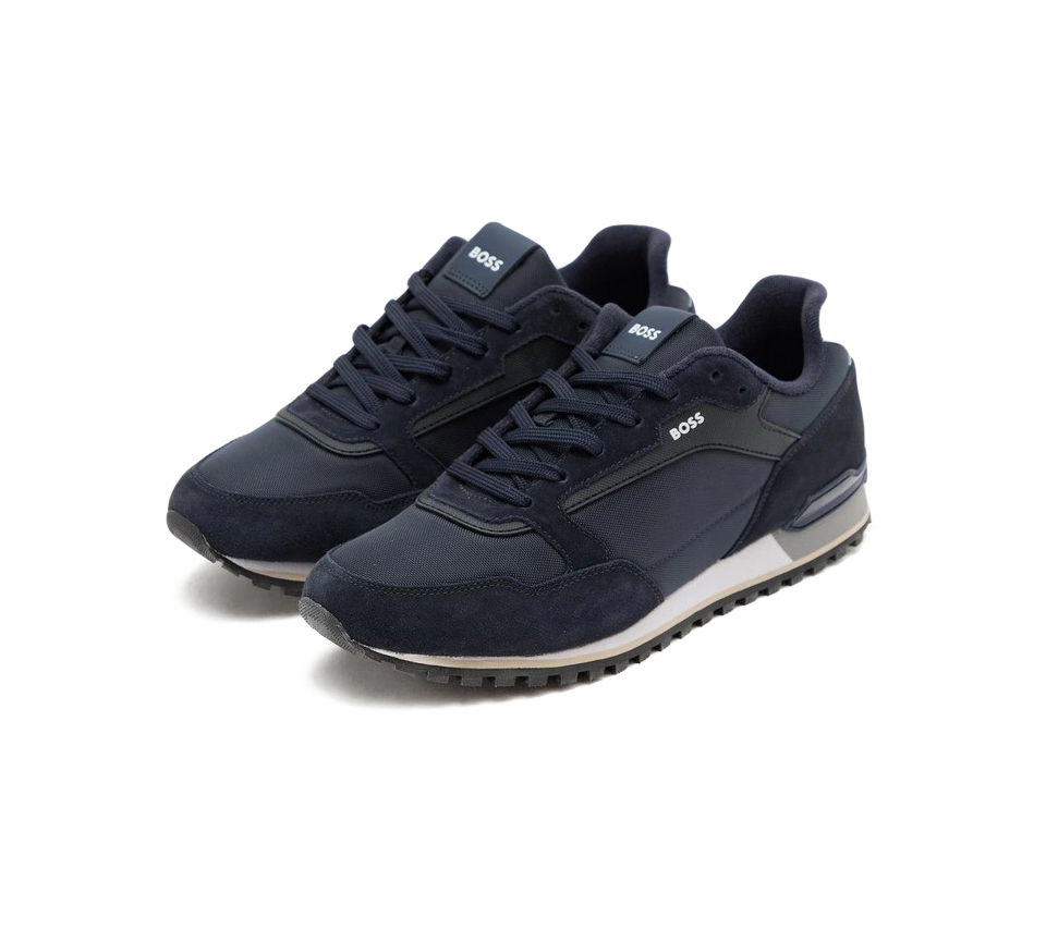Hugo Boss Parkour Run Mens Trainers Dark Blue Black Sneakers UK 6-11