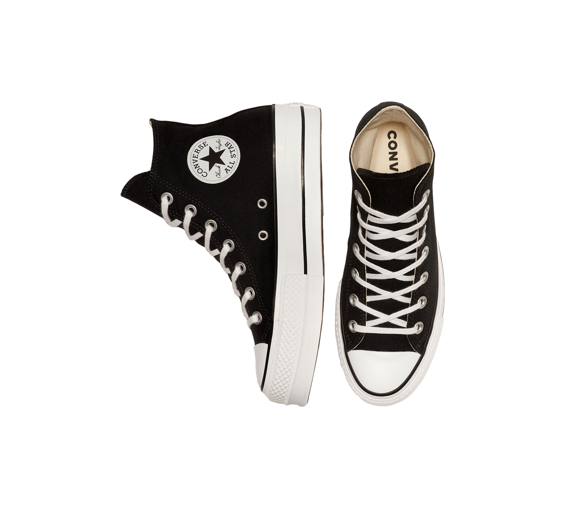 Converse Chuck Taylor All Star Women's Platform Sneakers Black/White UK 3-8