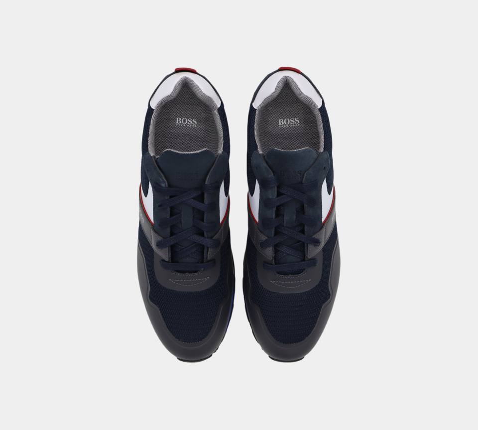Hugo Boss Parkour Runn Mens Trainers Navy Casual Sneakers UK 5-9