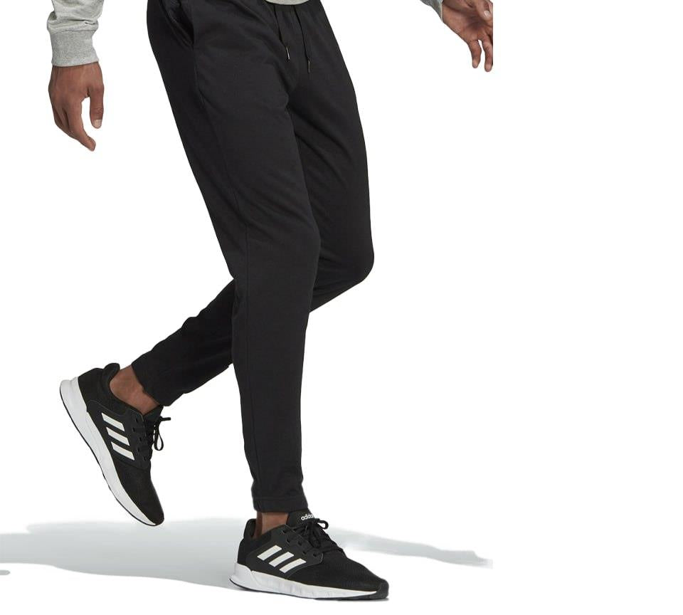 Adidas Essentials French Terry Mens Tapered Elastic Cuff Logo Joggers Black UK M-XL