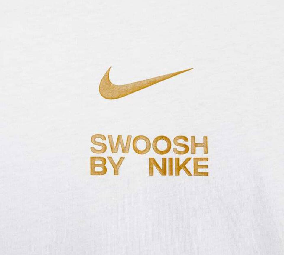 Nike Big Swoosh Tee Mens Black and White Short Sleeve Crew Neck T-Shirt UK S-2XL