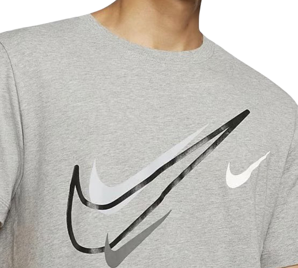 Nike Sportswear Short Sleeve Swoosh Logo T-Shirt Mens White Black Grey Navy Casual UK S-2XL