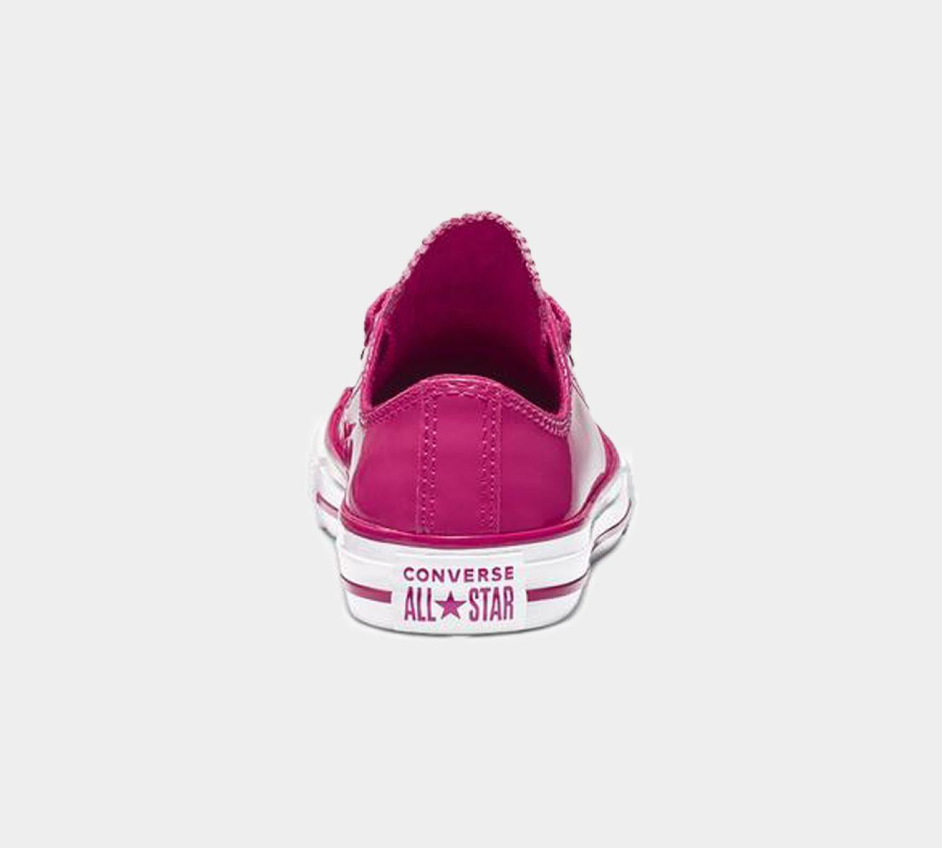 Converse Chuck Taylor All Star Patent Pop Low Top Trainers Women Pink Shoes - UK 10-5.5