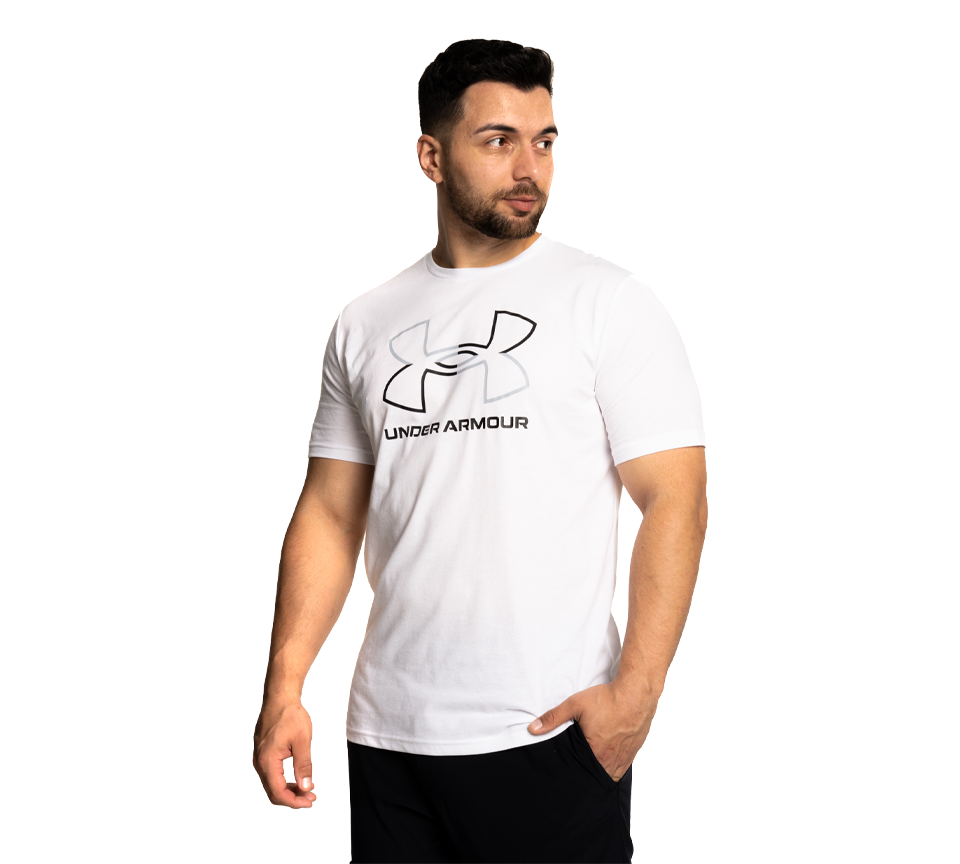 Under Armour Foundation T-Shirt Mens Black White Grey Short Sleeve Crew Neck Tee UK S-2XL