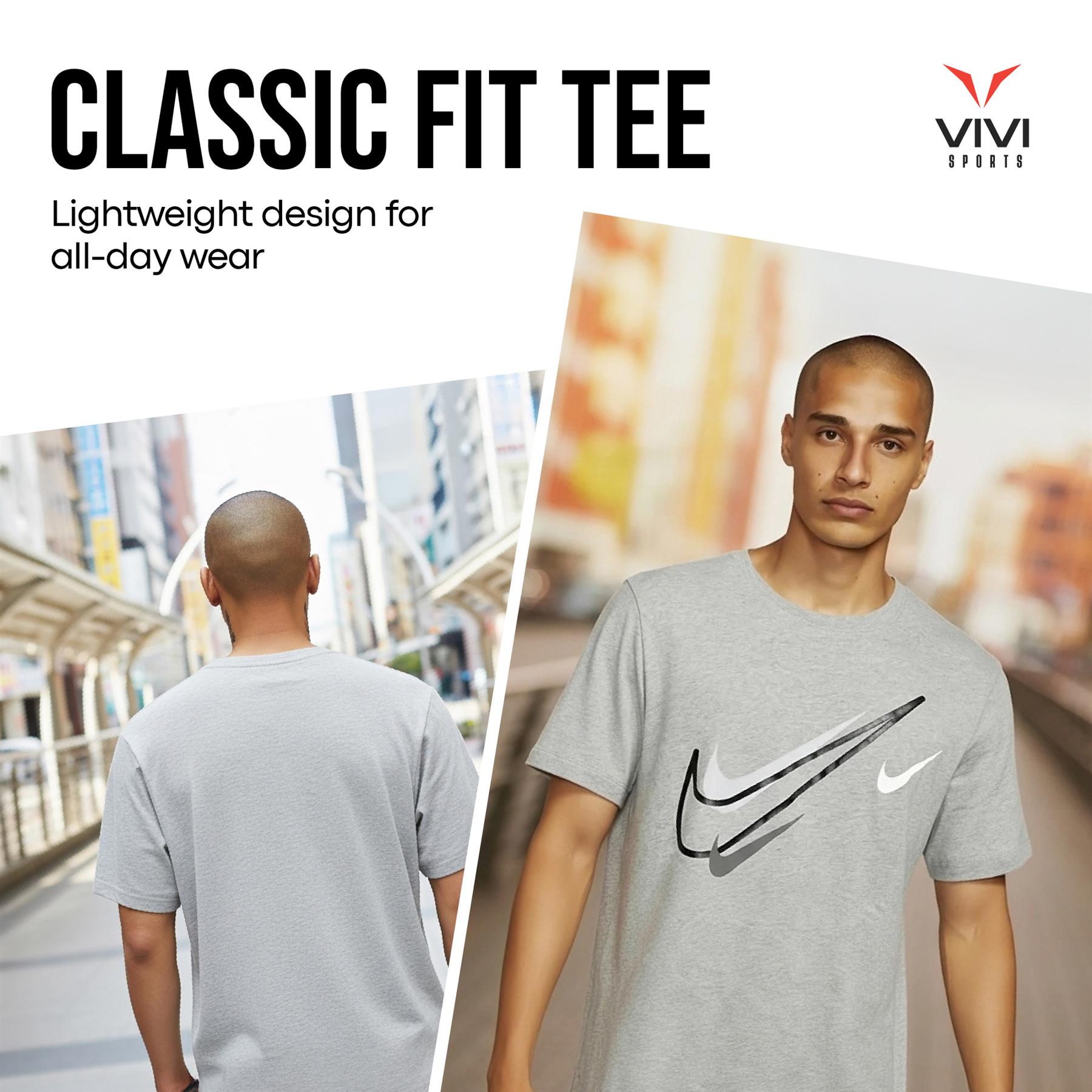 Nike Sportswear Short Sleeve Swoosh Logo T-Shirt Mens White Black Grey Navy Casual UK S-2XL