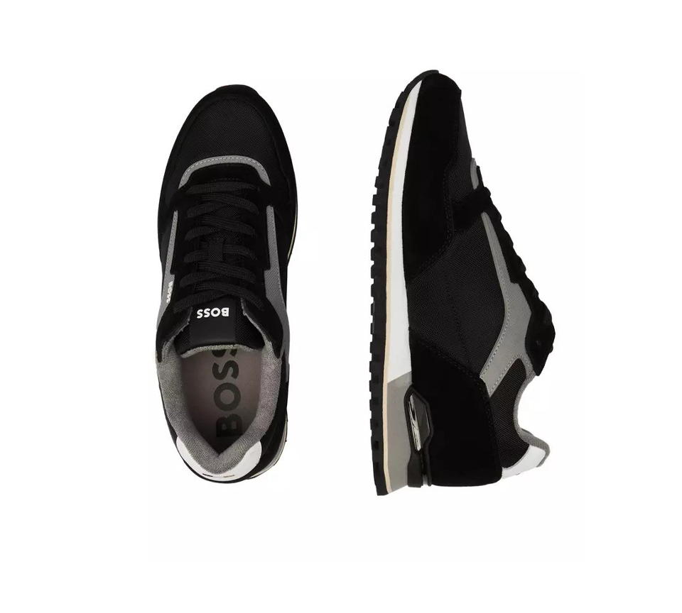 Hugo Boss Parkour L Runn Sdnyt Mens Trainers Shoes Dark Blue & Charcoal UK 7-12