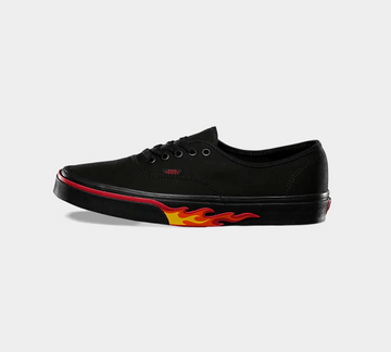 Vans Flame Wall Authentic Black Trainers Unisex Shoes UK 4