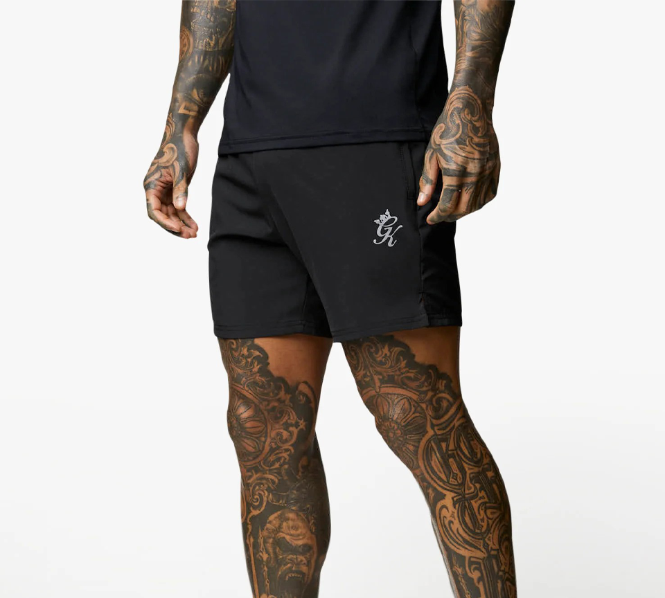 Gym King Energy 6" Shorts Black Mens Lightweight Training Gym Shorts S-XL