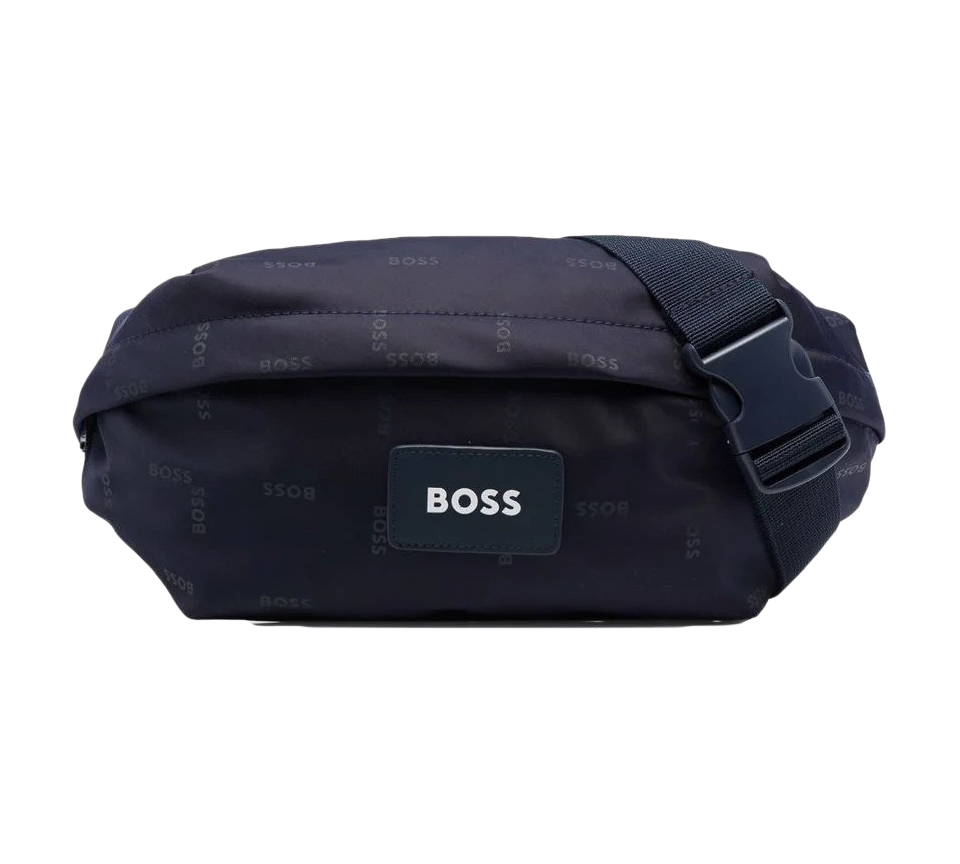 Hugo Boss Logo-Patch Belt Bum Bag Black Navy Blue