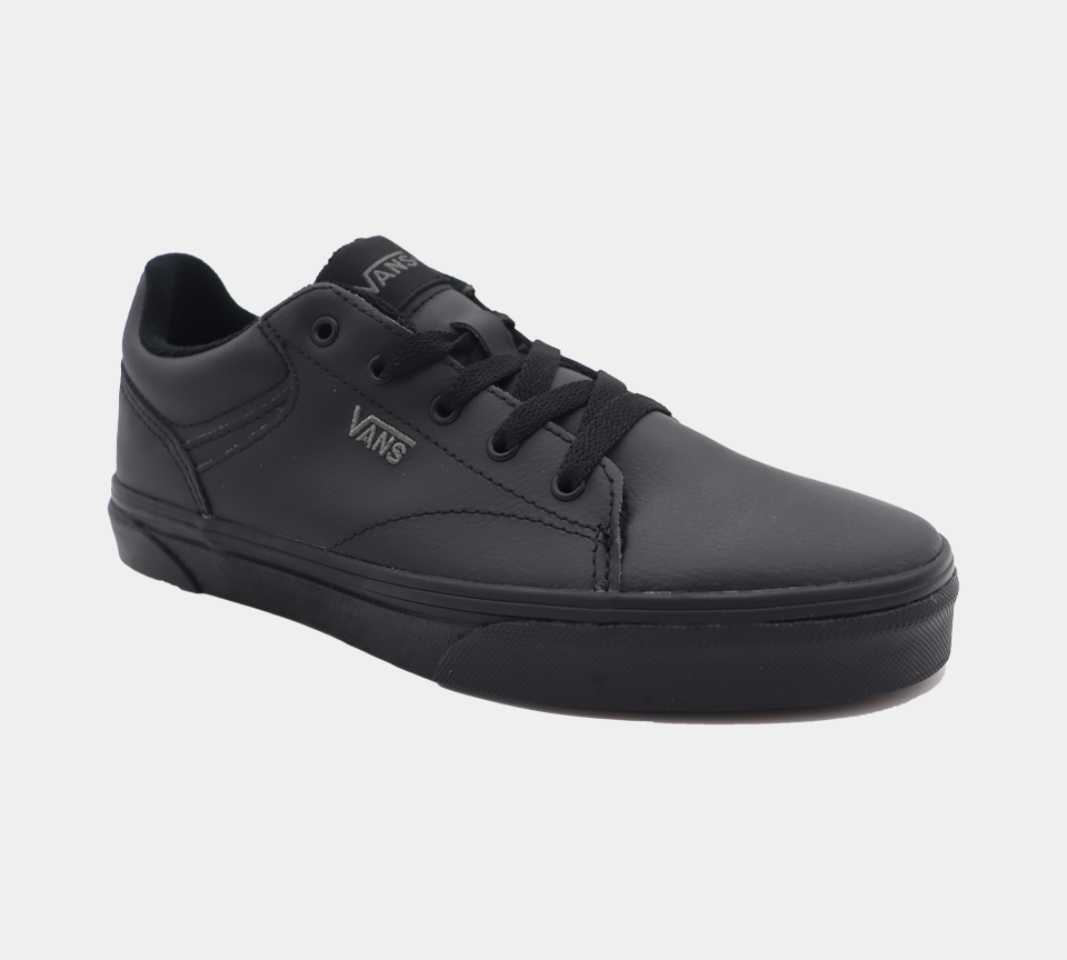 Vans Seldan Kids Girls Tumbled Shoes Black UK 10-13/1-6