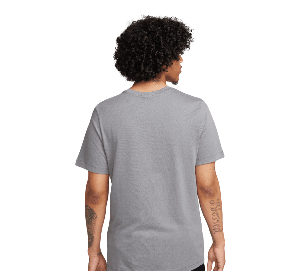 Nike Court SwooshMoto Logo Tee Mens Black and Grey Short Sleeve Crew Neck T-Shirt UK S-2XL