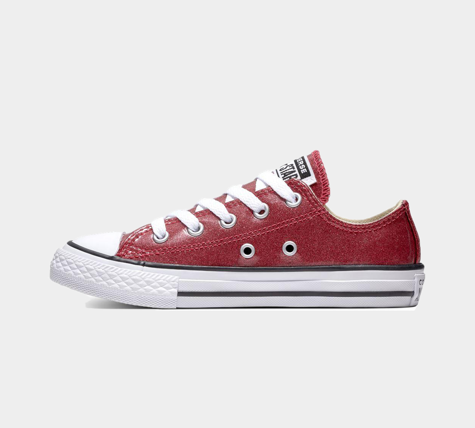 Converse Chuck Taylor All Star Ox Girls Trainers Pink Glitter UK 10-13/1-5