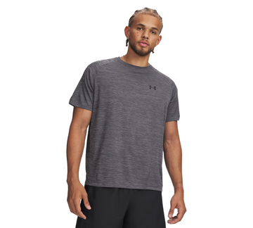 Under Armour Tech Textured Short Sleeve Tee Castlerock/Black UK S-2XL