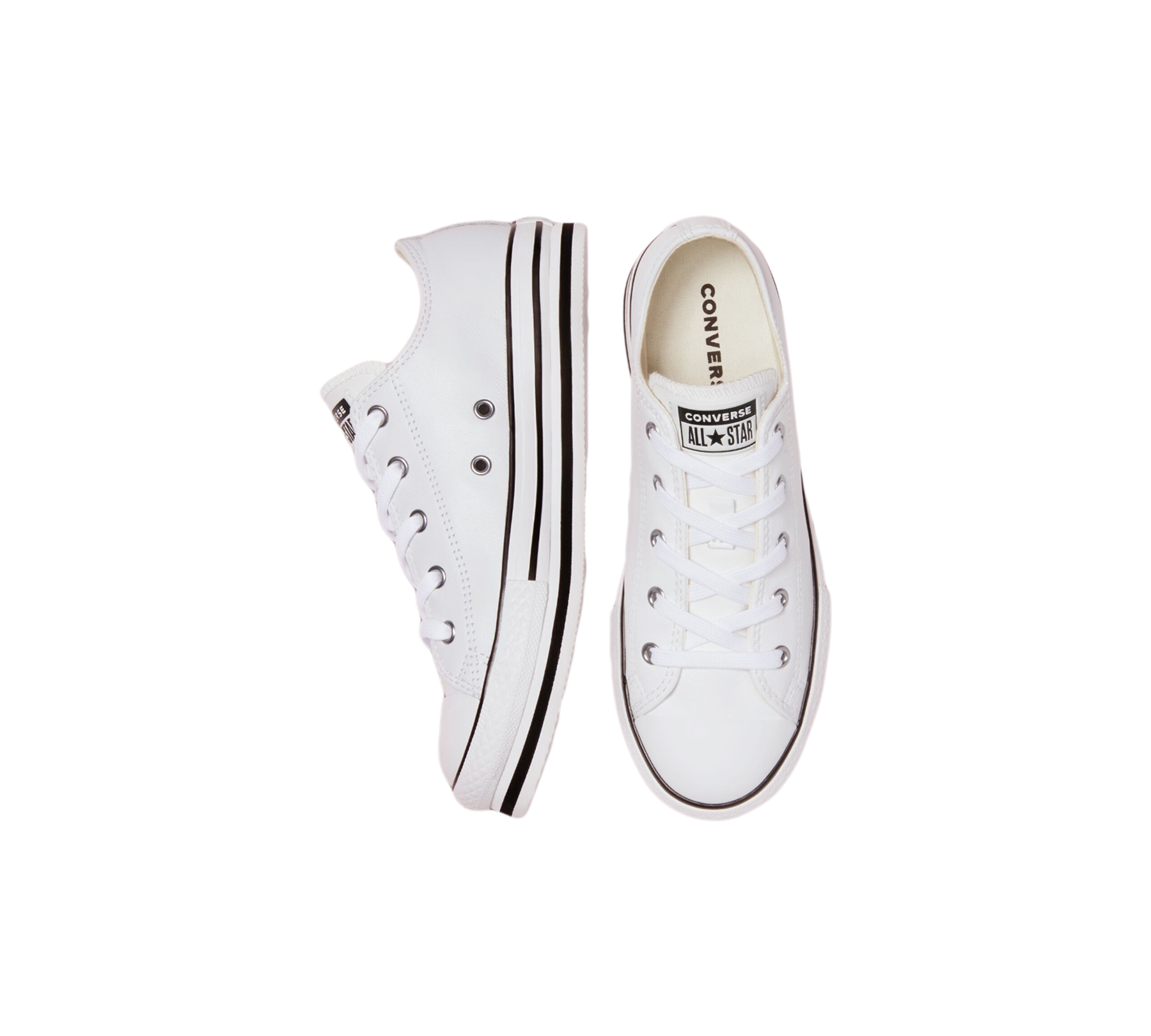 Converse Leather EVA Platform Chuck Taylor Junior All Star Shoes White UK 10-13/1-5.5