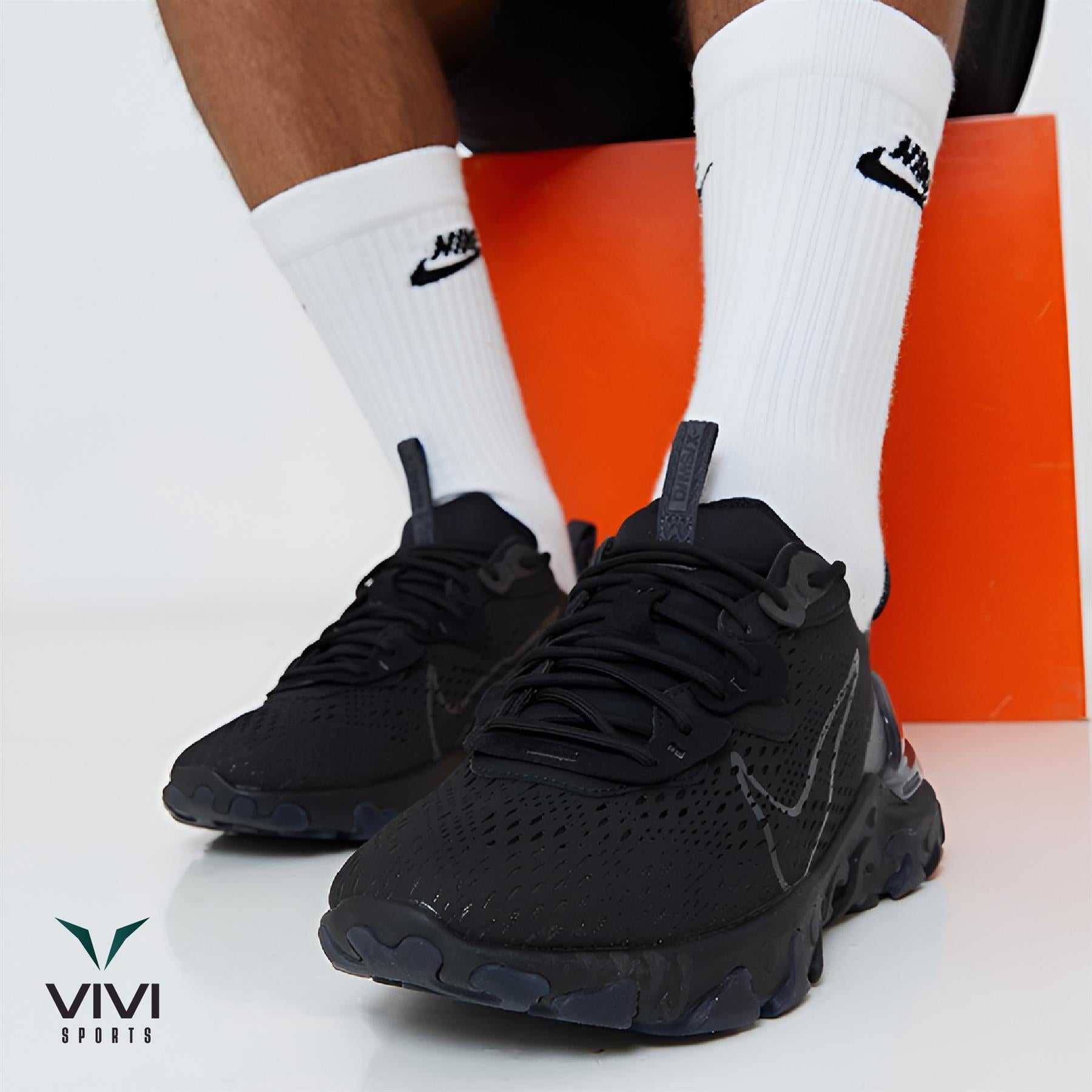 Nike React Vision Trainers Black/Anthracite Black UK 7-11