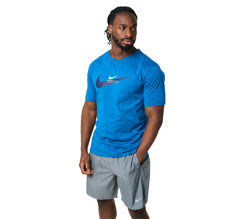 Nike Athletic Dept Tee Mens Black and Blue Short Sleeve Crew Neck T-Shirt UK S-XL