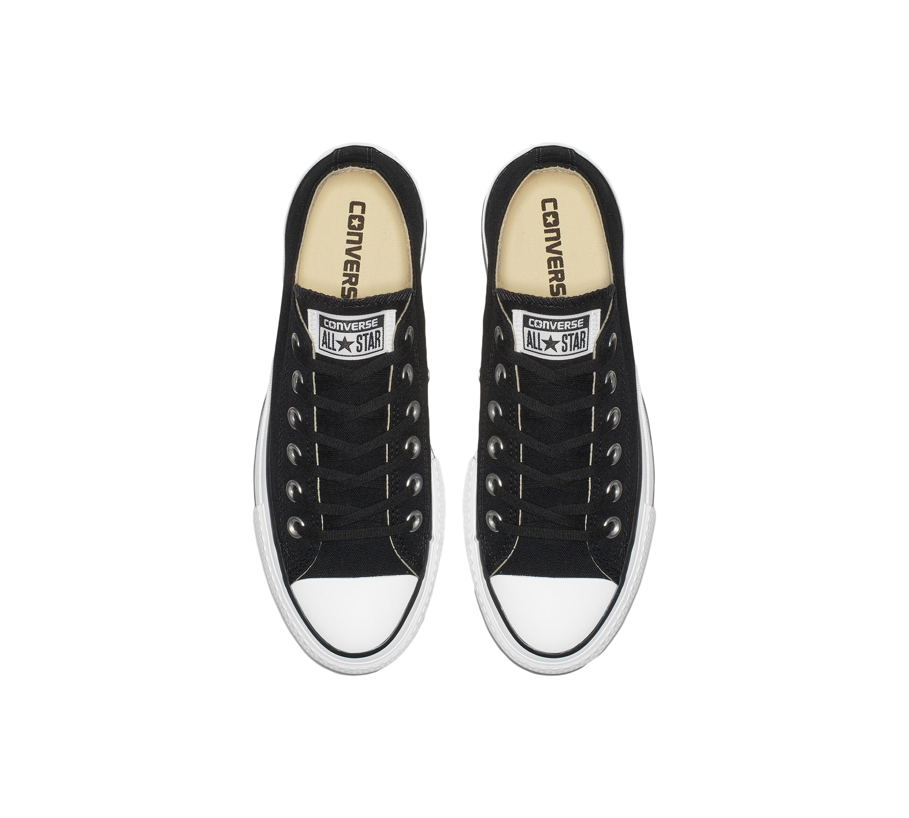 Converse Chuck Taylor All Star Lift Low Canvas Shoes Black UK 3-8