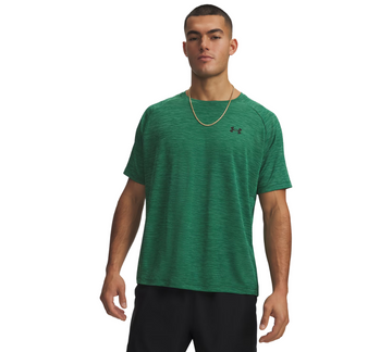 Under Armour Tech Textured Short Sleeve T-Shirt Campus Ivy Black UK S-2XL