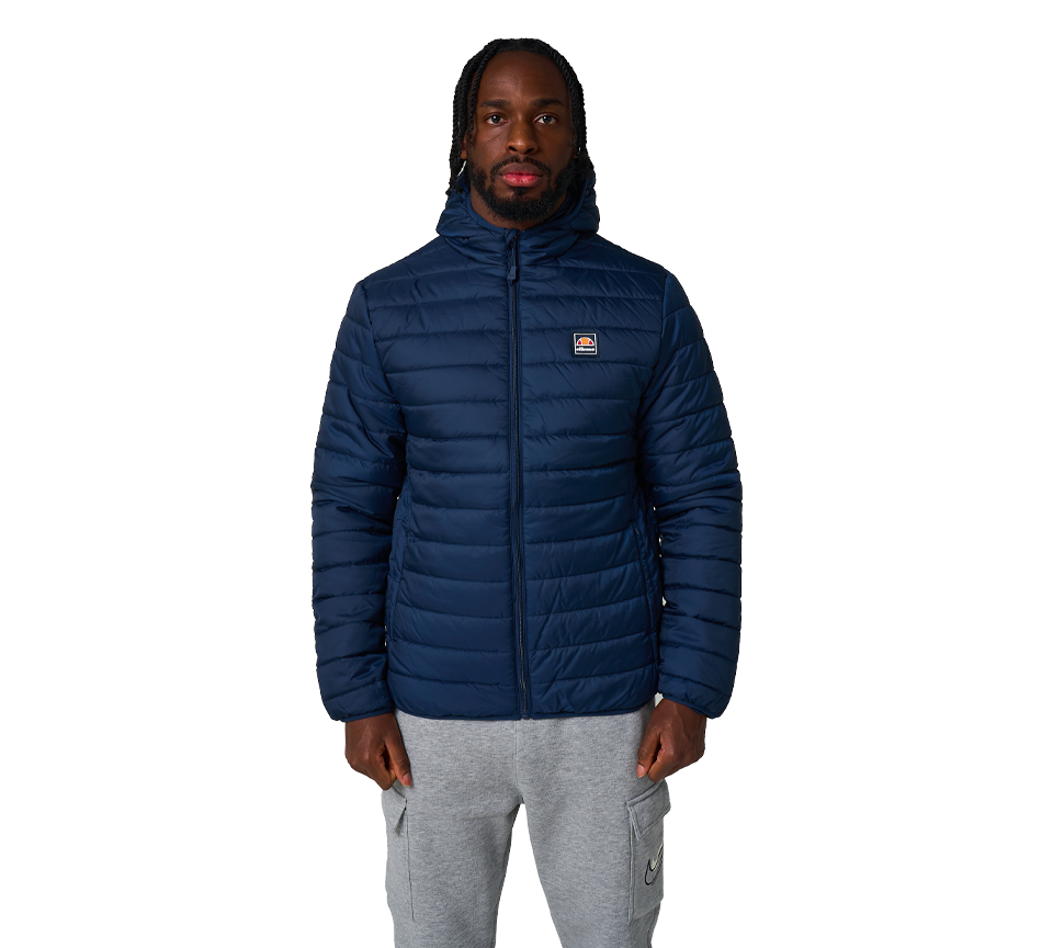 Ellesse Revuelto Padded Jacket with Hood Navy Blue UK S-2XL