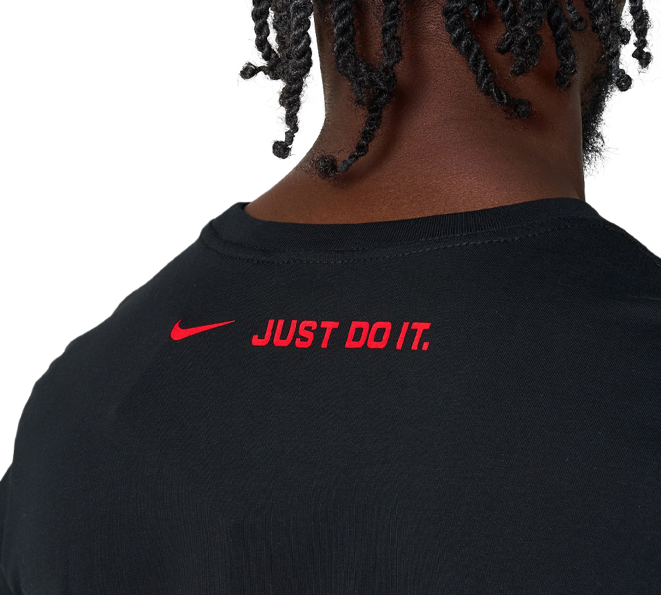 Nike Air Swoosh T Shirt Mens Casual Black and White Crew Neck Short Sleeve Tee UK S-2XL