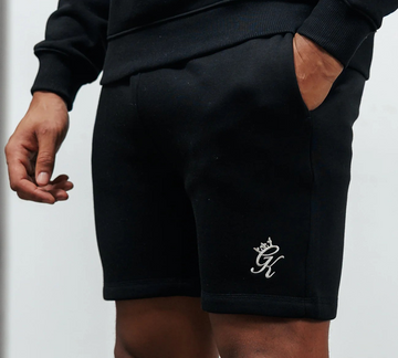 Gym King Fundamental Fleece Shorts Black Mens Slim Fit Casual Shorts S-2XL