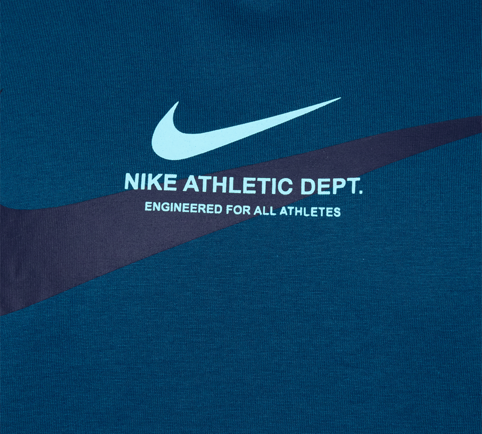 Nike Athletic Dept Tee Mens Black and Blue Short Sleeve Crew Neck T-Shirt UK S-XL