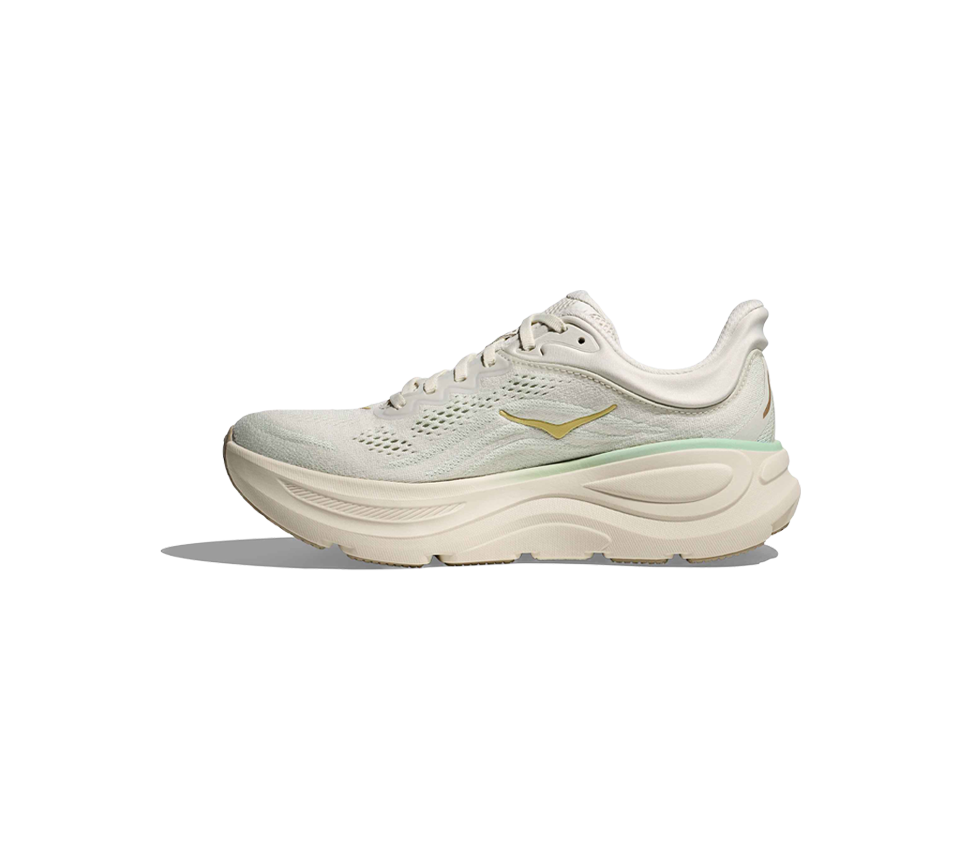 Hoka Womens Bondi 9 Skyward Blue/Neon fuchsia & Truffle Salt/Sea Glass Trainers Shoes UK 4-8