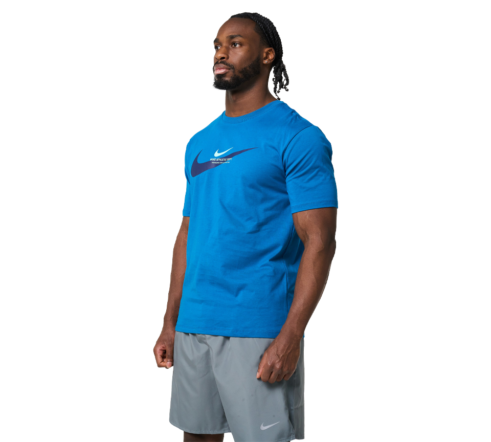 Nike Athletic Dept Tee Mens Black and Blue Short Sleeve Crew Neck T-Shirt UK S-XL