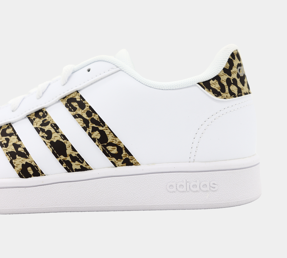 Adidas Grand Court K Trainers Cloud Kids Shoes UK 3-6