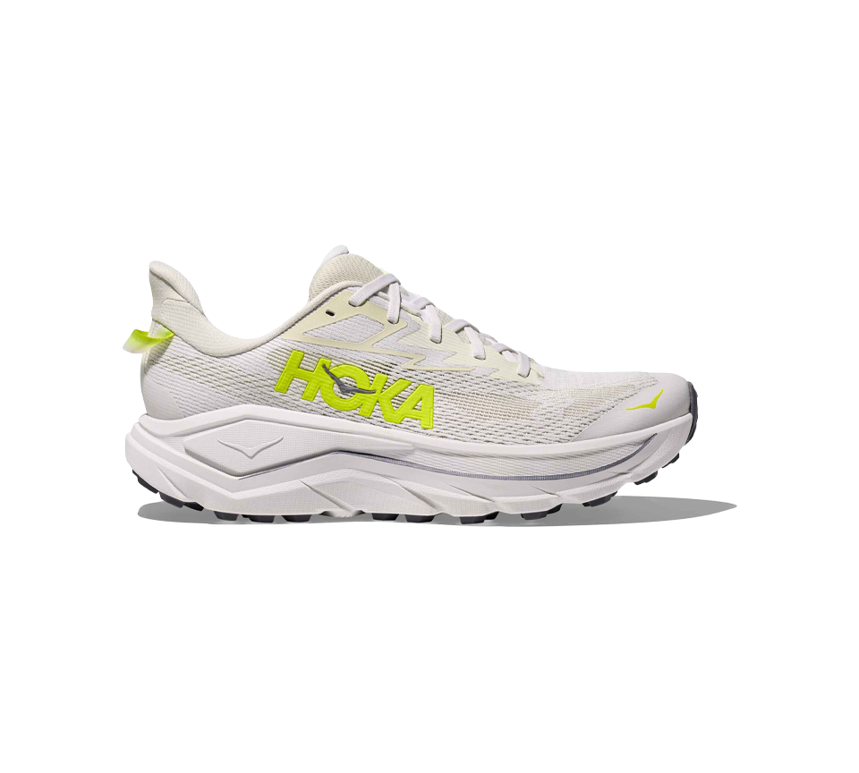 Hoka Mens Challenger 8 Trainers White/Neon Shoes UK 7-11