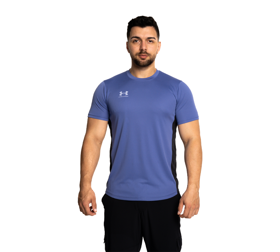 Under Armour Challenger Training T-Shirt Mens Midnight Navy and Starlight Gym Tee UK S-2XL
