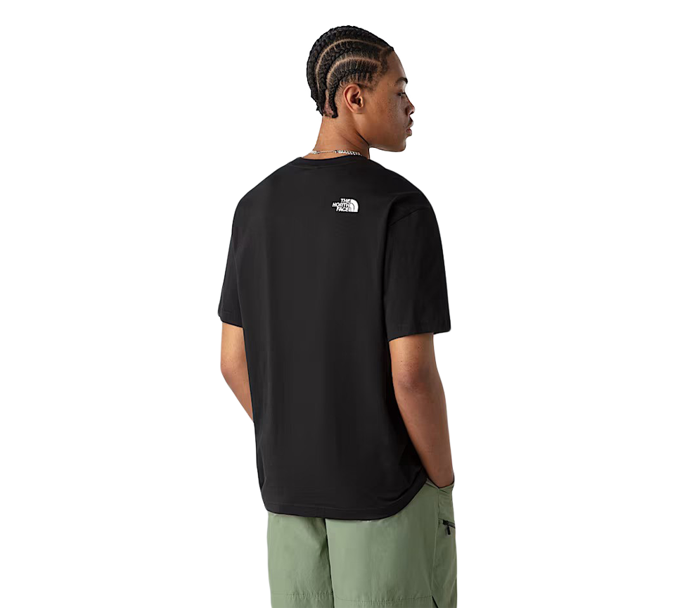 TNF Simple Dome Tee Mens Black White Short Sleeve T-Shirt UK S-XL