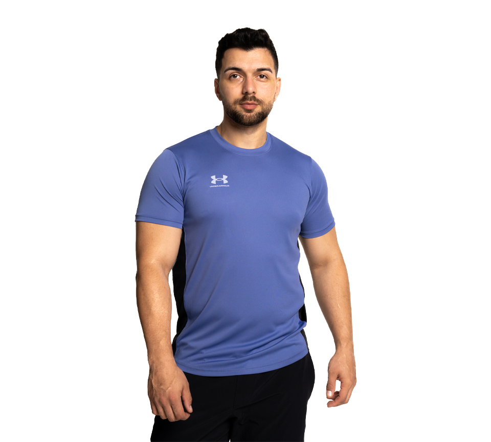 Under Armour Challenger Training T-Shirt Mens Midnight Navy and Starlight Gym Tee UK S-2XL