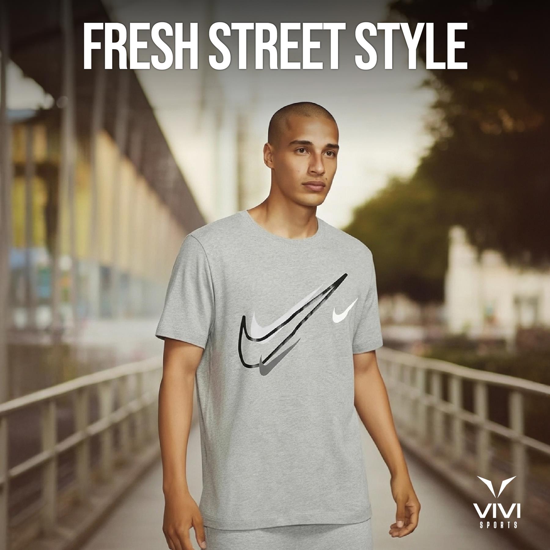 Nike Sportswear Short Sleeve Swoosh Logo T-Shirt Mens White Black Grey Navy Casual UK S-2XL
